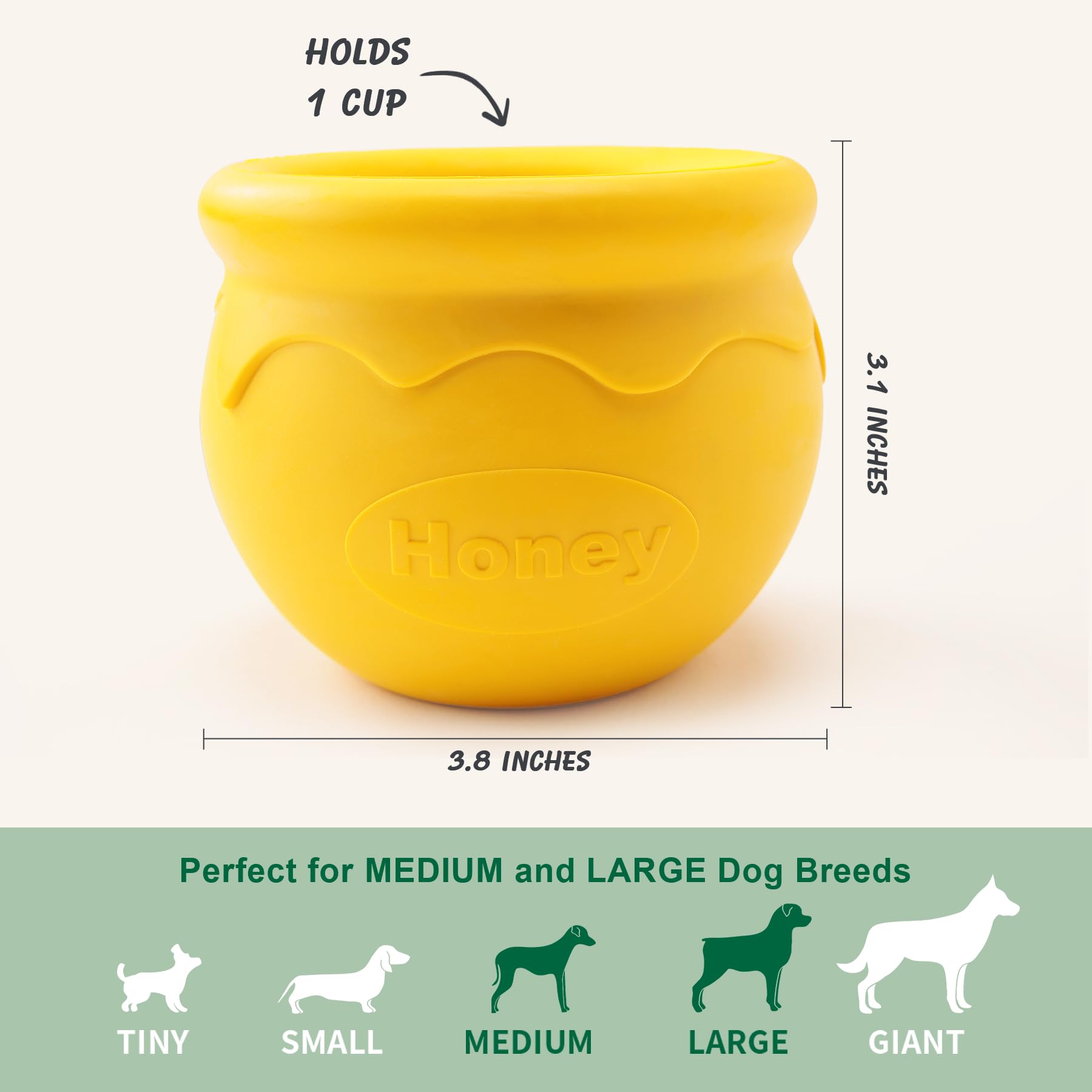 Pawdoer Honey Pot rempli pour distraire chien et prolonger repas