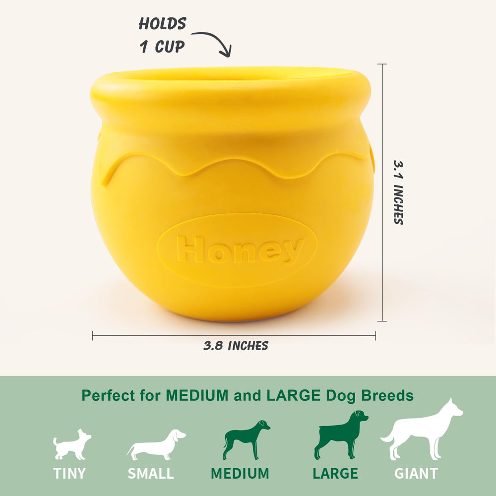 Pawdoer Honey Pot rempli pour distraire chien et prolonger repas