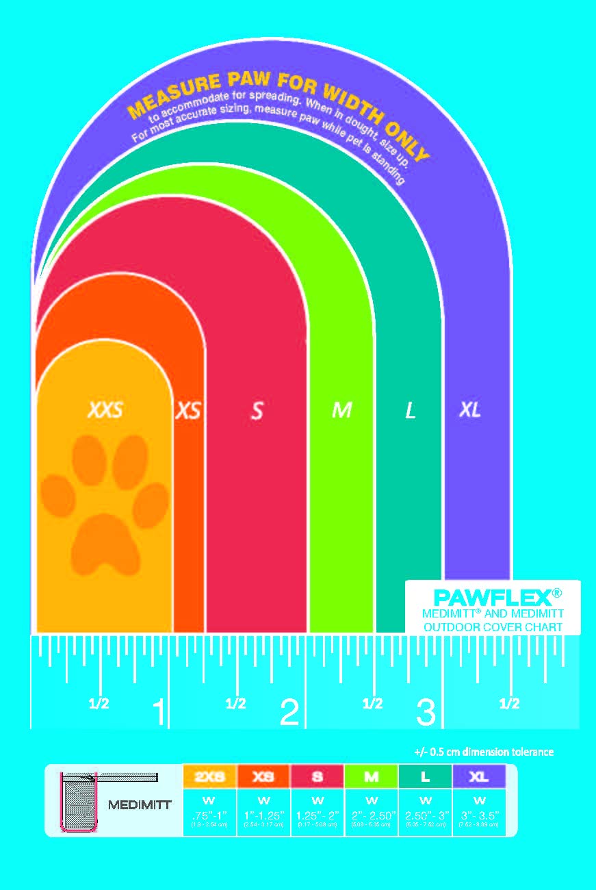 PawFlex compresse interne visible garantissant protection de la plaie