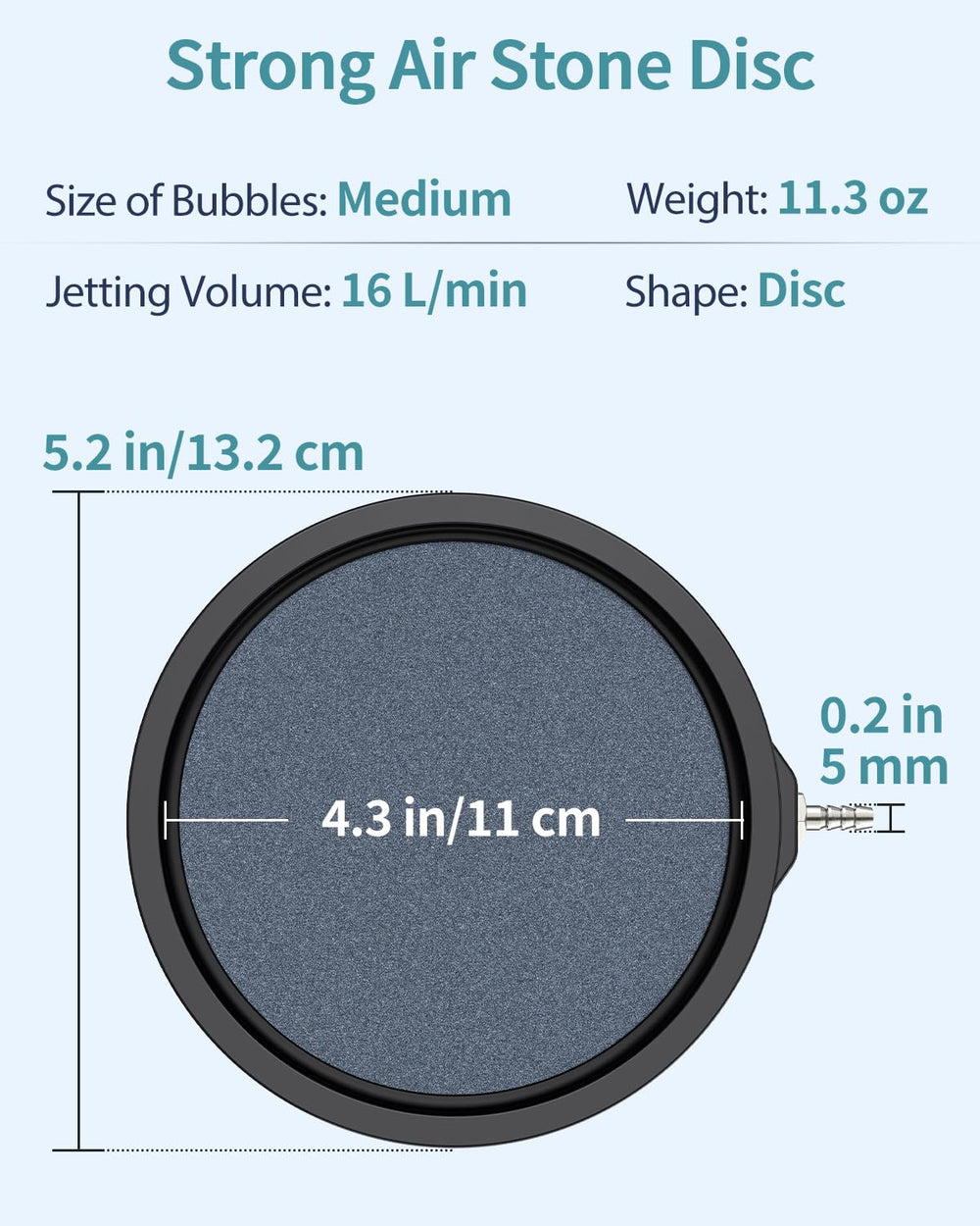 Pawfly disque en usage dans aquarium montrant colonne dense de bulles