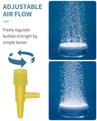 Pawfly disque en fonctionnement dans un nano-aquarium produisant micro-bulles