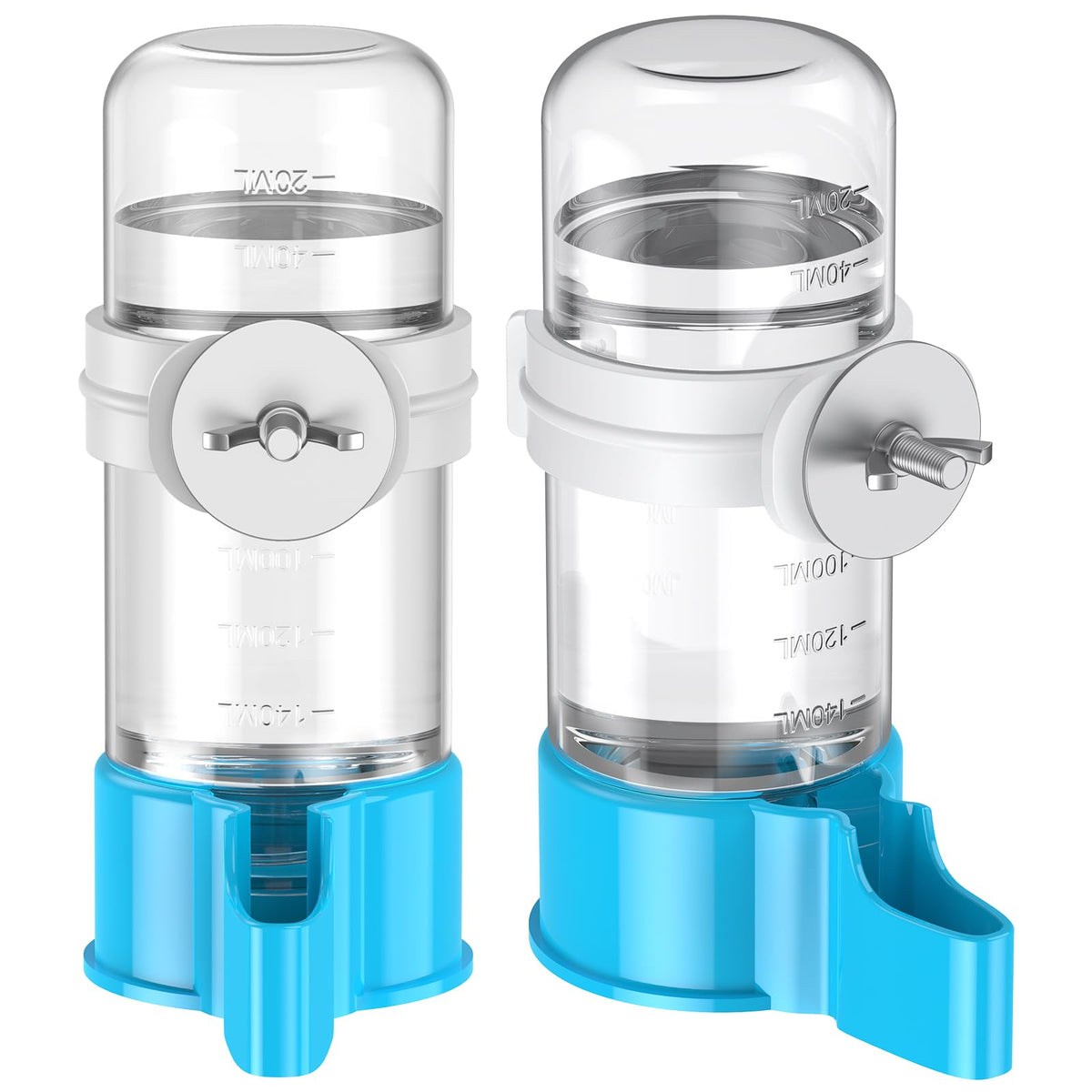 Pawfly vue avant du distributeur montrant le bec et l'ouverture pour hydratation facile