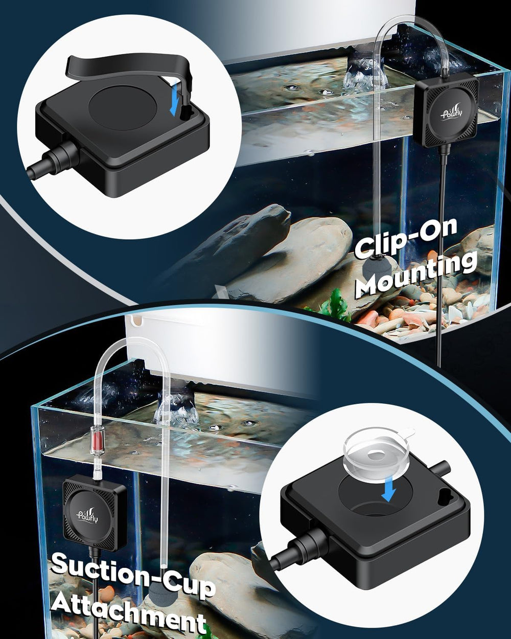 Pawfly kit complet avec tuyau pierre ventouses pour installation immédiate