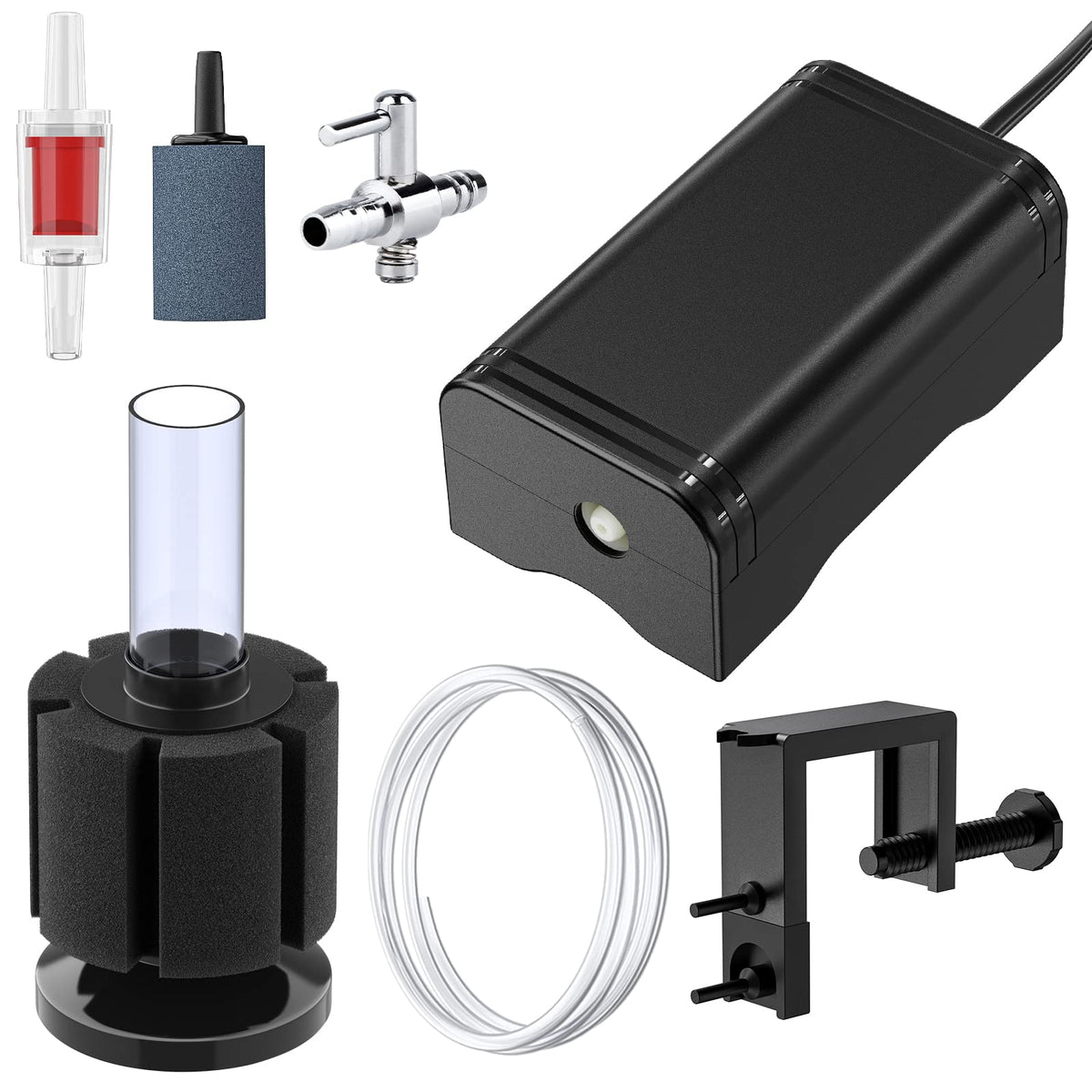 Pawfly pompe aération vue face montrant compacité et installation facile