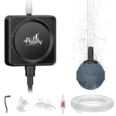 Pawfly pompe avant emballage montrant compact et prêt à installer