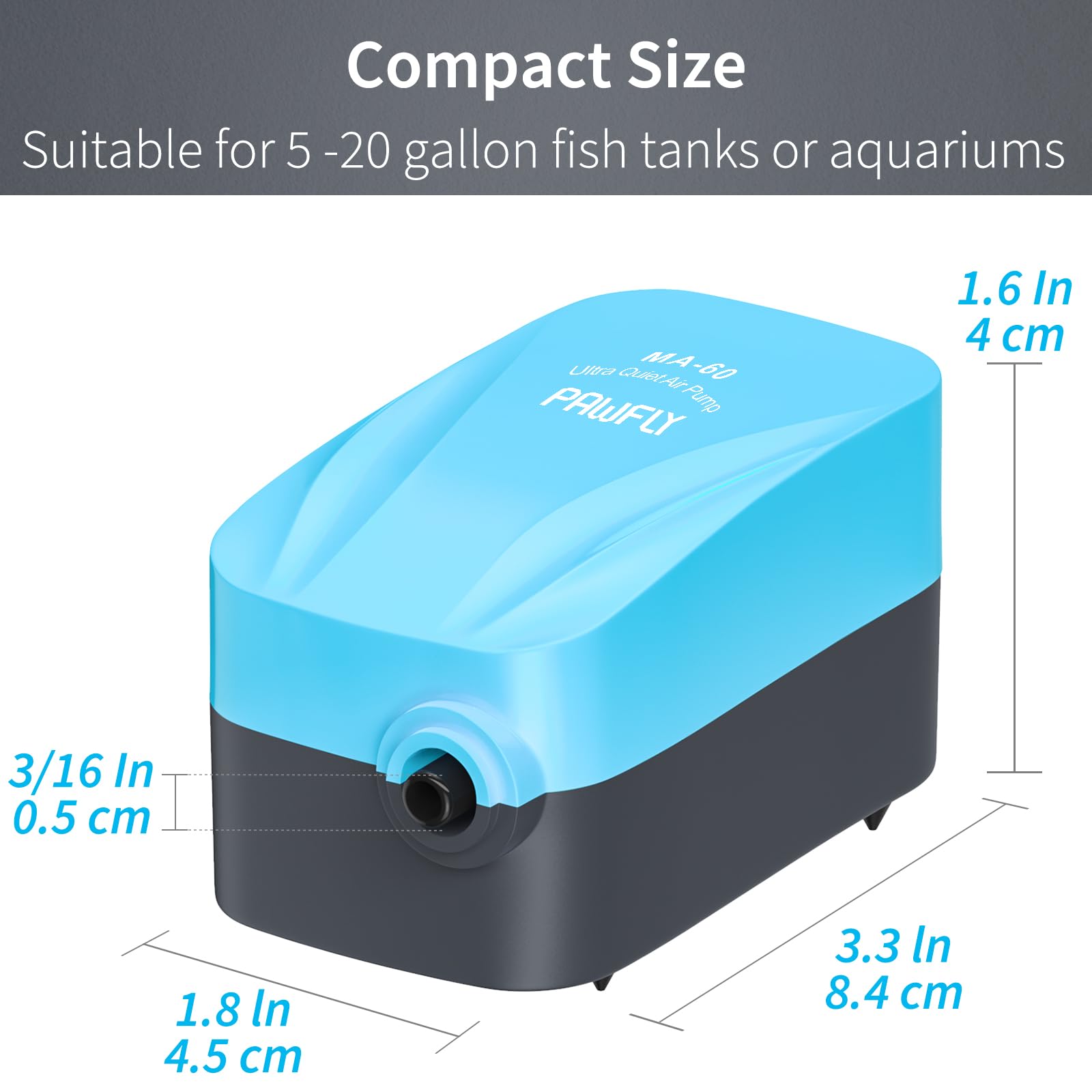 Pawfly pompe en usage dans aquarium améliorant circulation et oxygénation