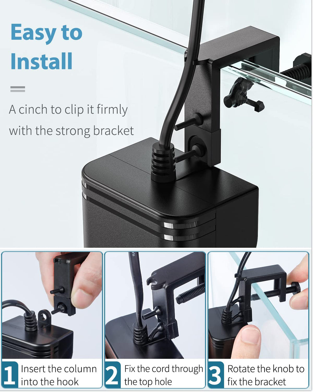 Pawfly support fixation clipsable illustrant montage simple et stable