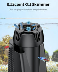 Pawfly détail de la prise flottante auto-ajustable, élimine film huileux efficacement