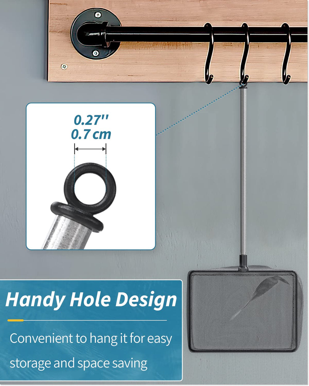 Pawfly épuisette suspendue pour séchage, rangement aéré facile
