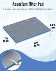Pawfly tapis filtre gros plan mousse nano favorisant bactéries bénéfiques pour stabilité d'eau