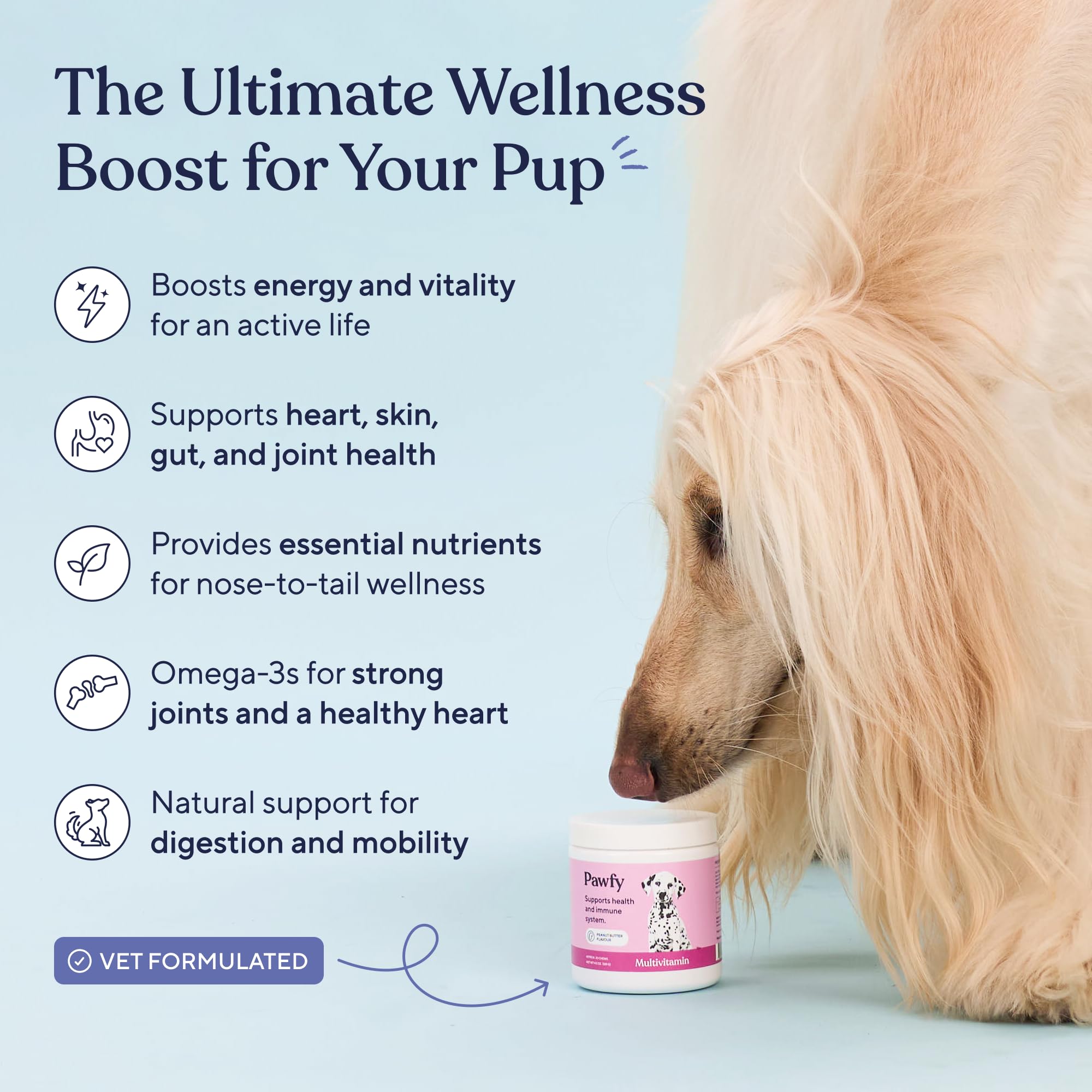 Pawfy chewable gros plan texture montrant appétence et qualité des ingrédients