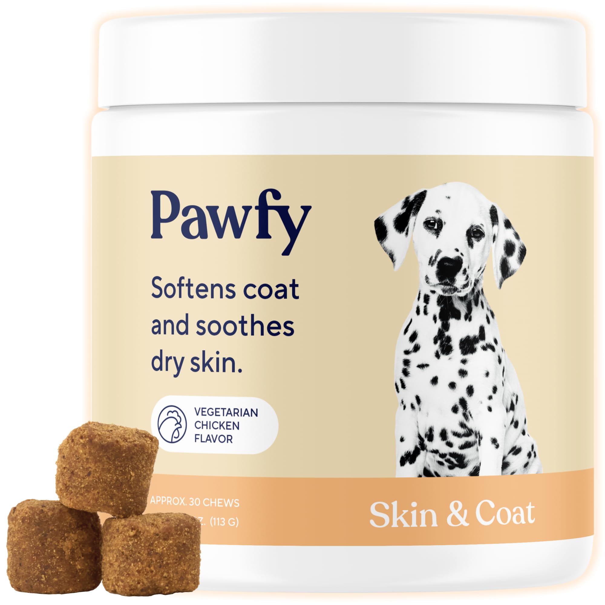 Pawfy emballage avant montrant l'étiquette pour un choix facile