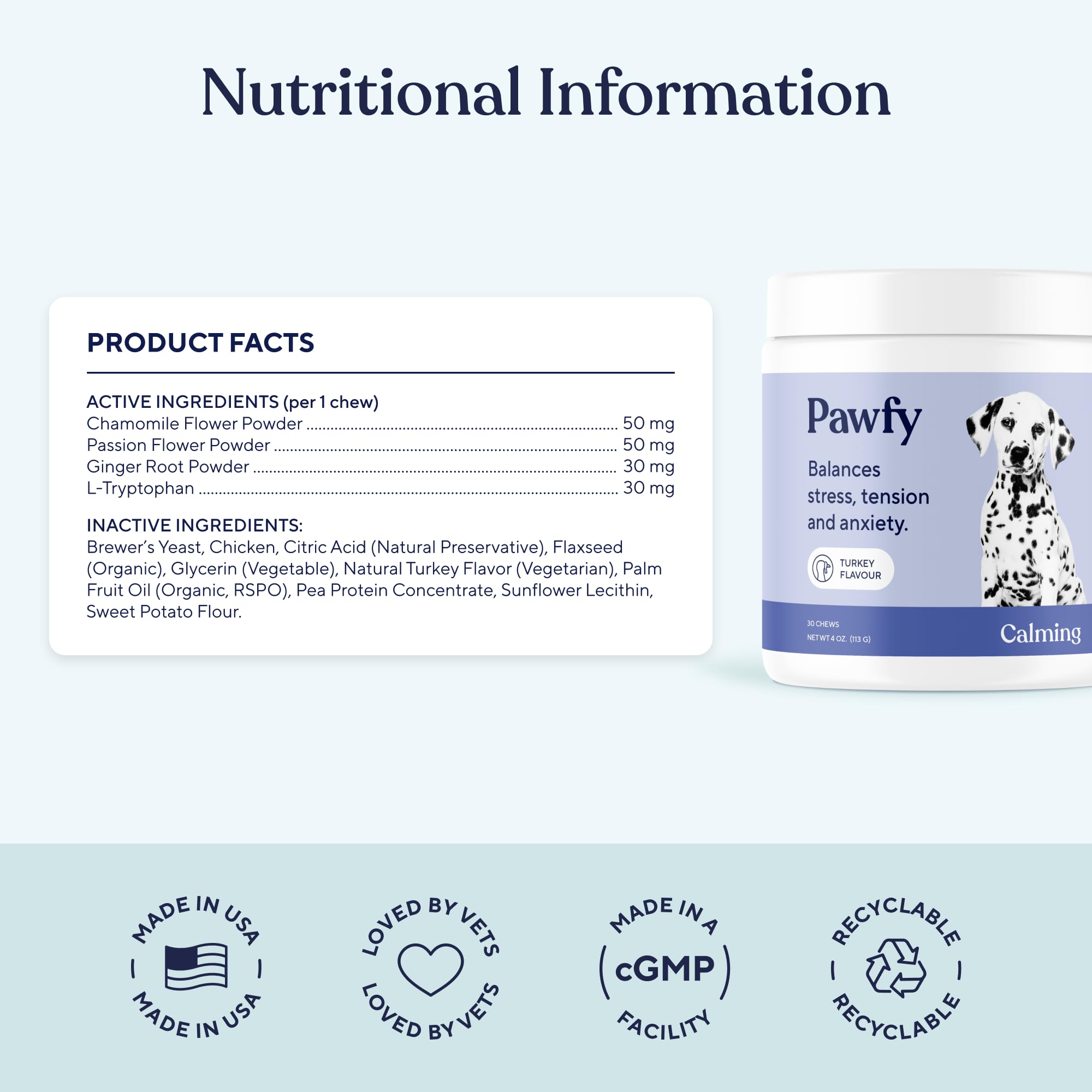 Pawfy comparaison de taille et portion, dosage clair selon poids