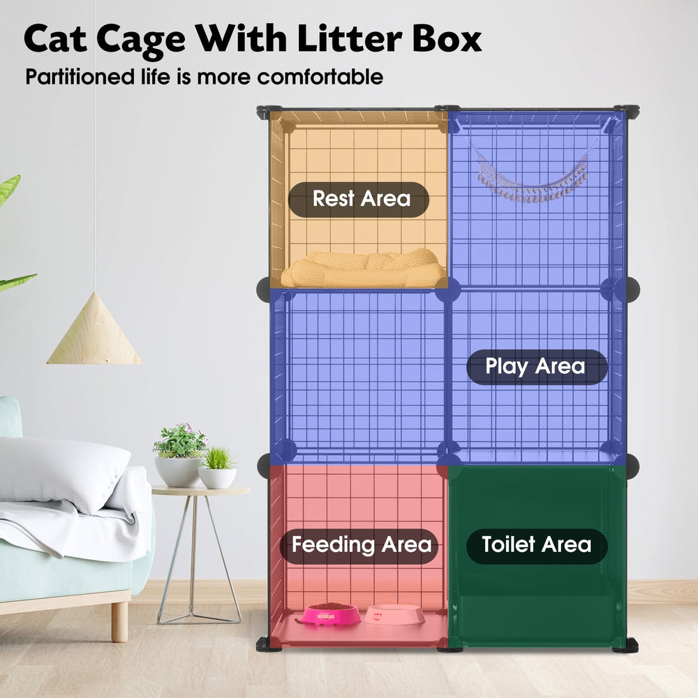 PAWING bac à litière intégré amovible facilitant le nettoyage quotidien