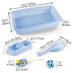 PAWISE gamelle double vue de dessus facilitant manger et boire sans renversement