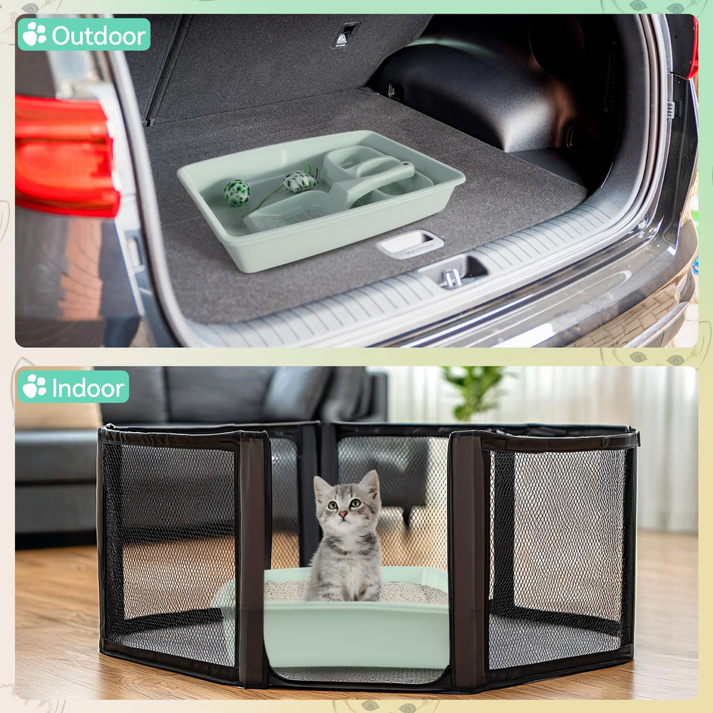 PAWISE chaton utilisant la litière montrant accessibilité et confort