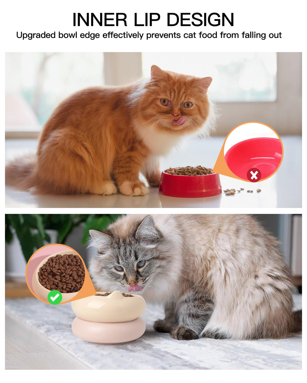 PawMeow bord intérieur anti-goutte prévient déversements et salissures