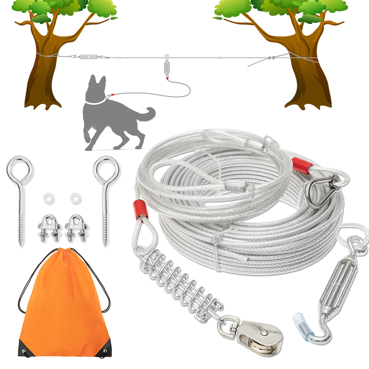 PAWNISAW image du kit complet montrant le câble et accessoires pour installation rapide
