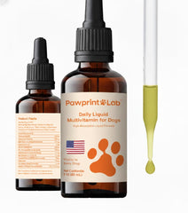 PAWPRINT LAB bouteille face montrant l'étiquette claire et bénéfice pratique
