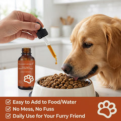 Pawprint Lab Liquid goutte ajoutée à la nourriture pour prise facile
