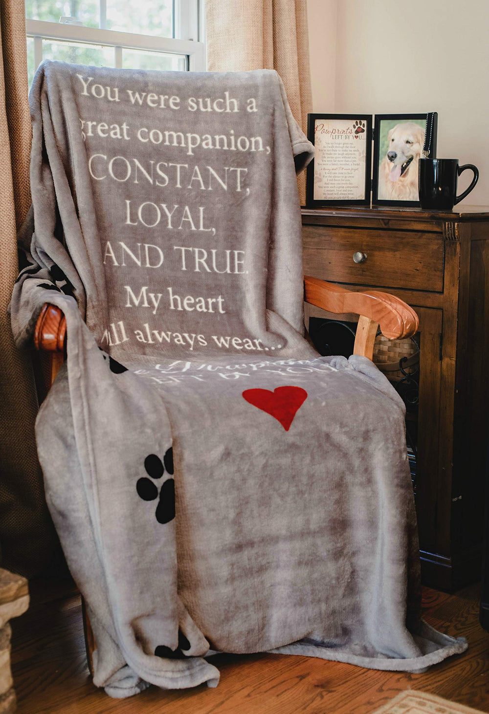 Pawprints Left By You packaging cadeau avec carte pour message de sympathie