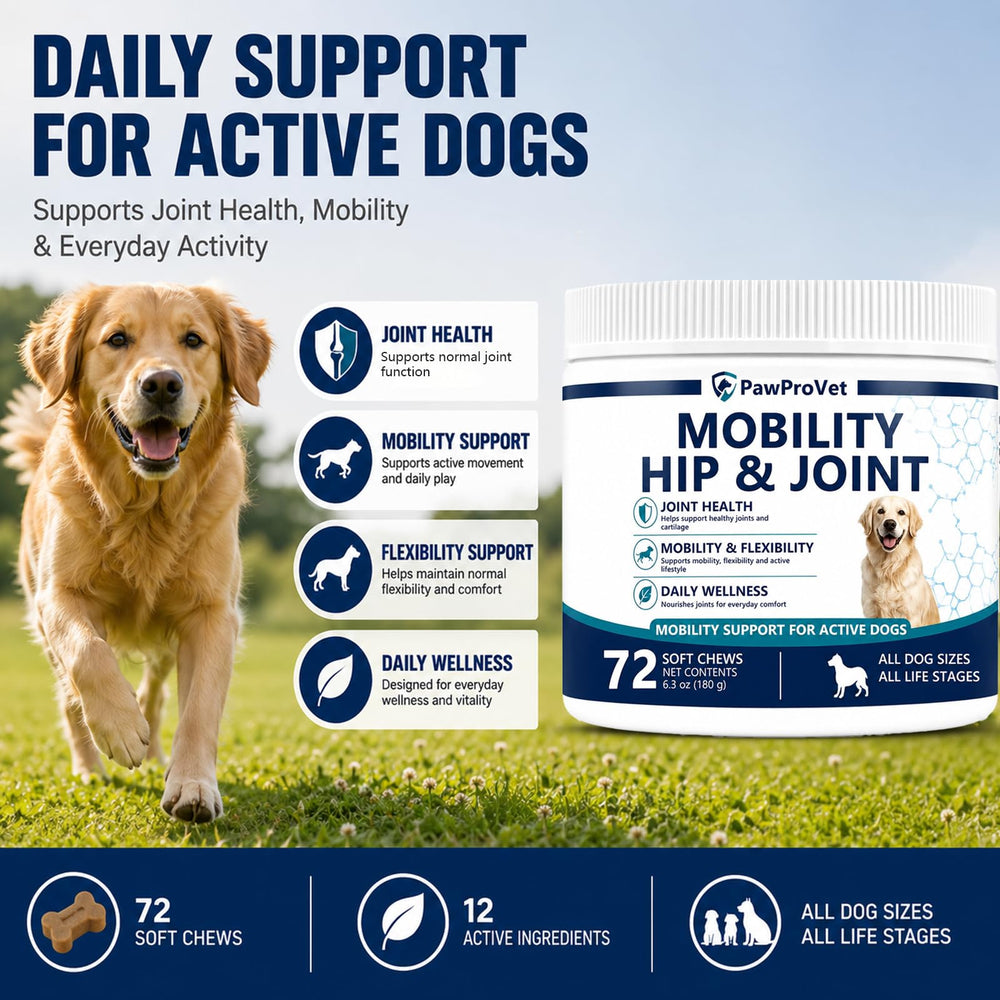 Gros plan sur la texture des chews Pawprovet confort de mastication amélioré