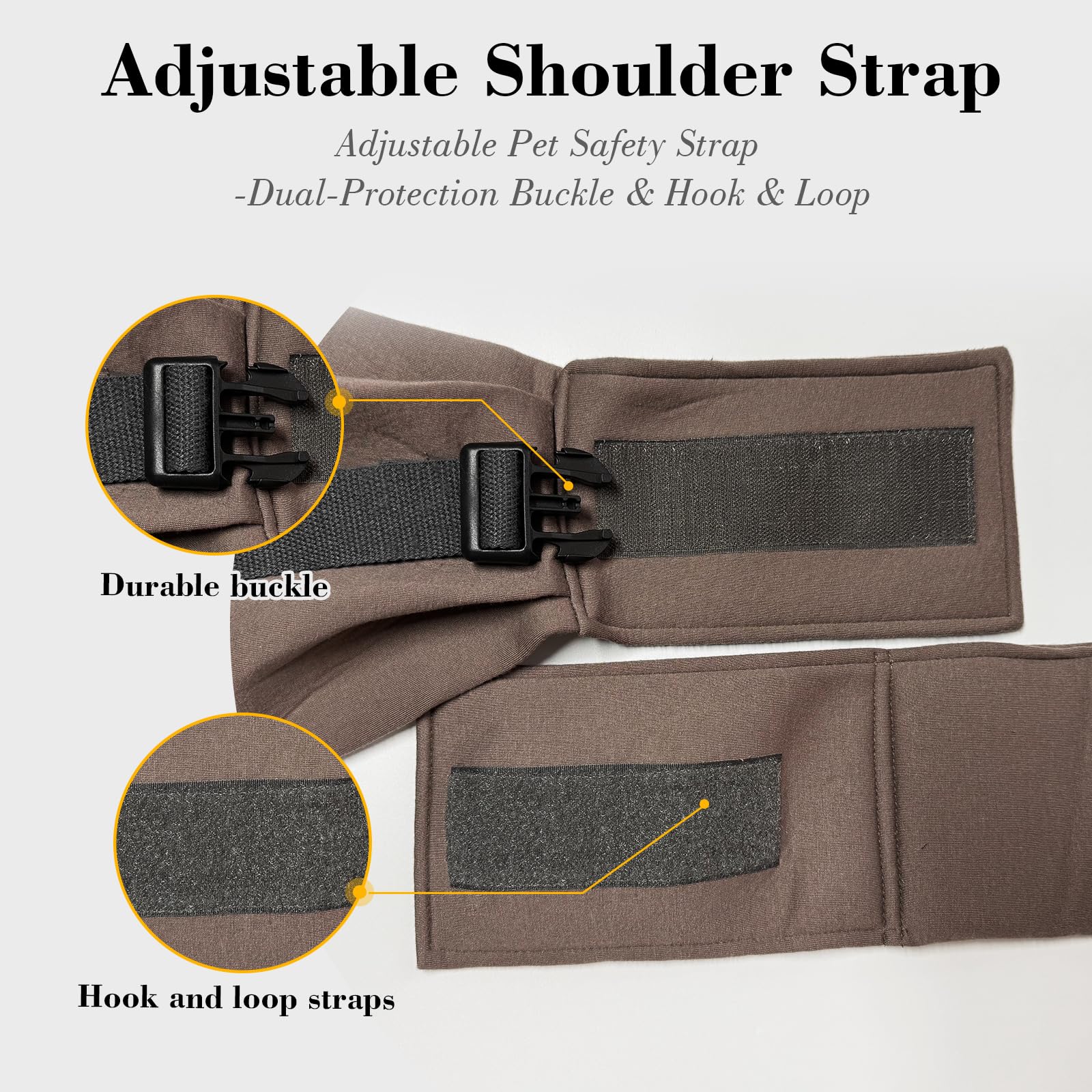 PAWPUBBY détail sangle rembourrée, répartition du poids réduisant la fatigue