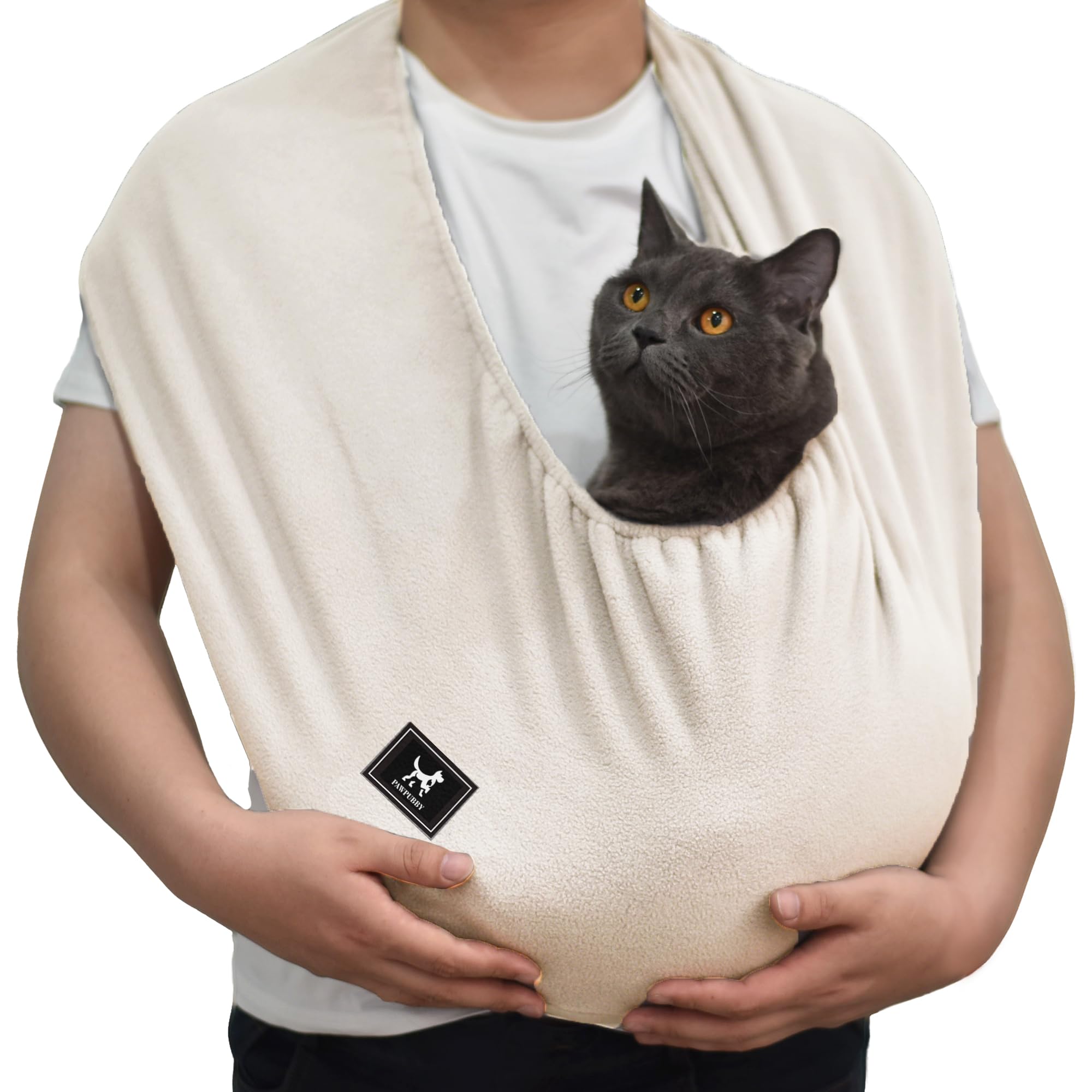 PAWPUBBY vue avant du sling montrant la poche cosy et maintien sûr