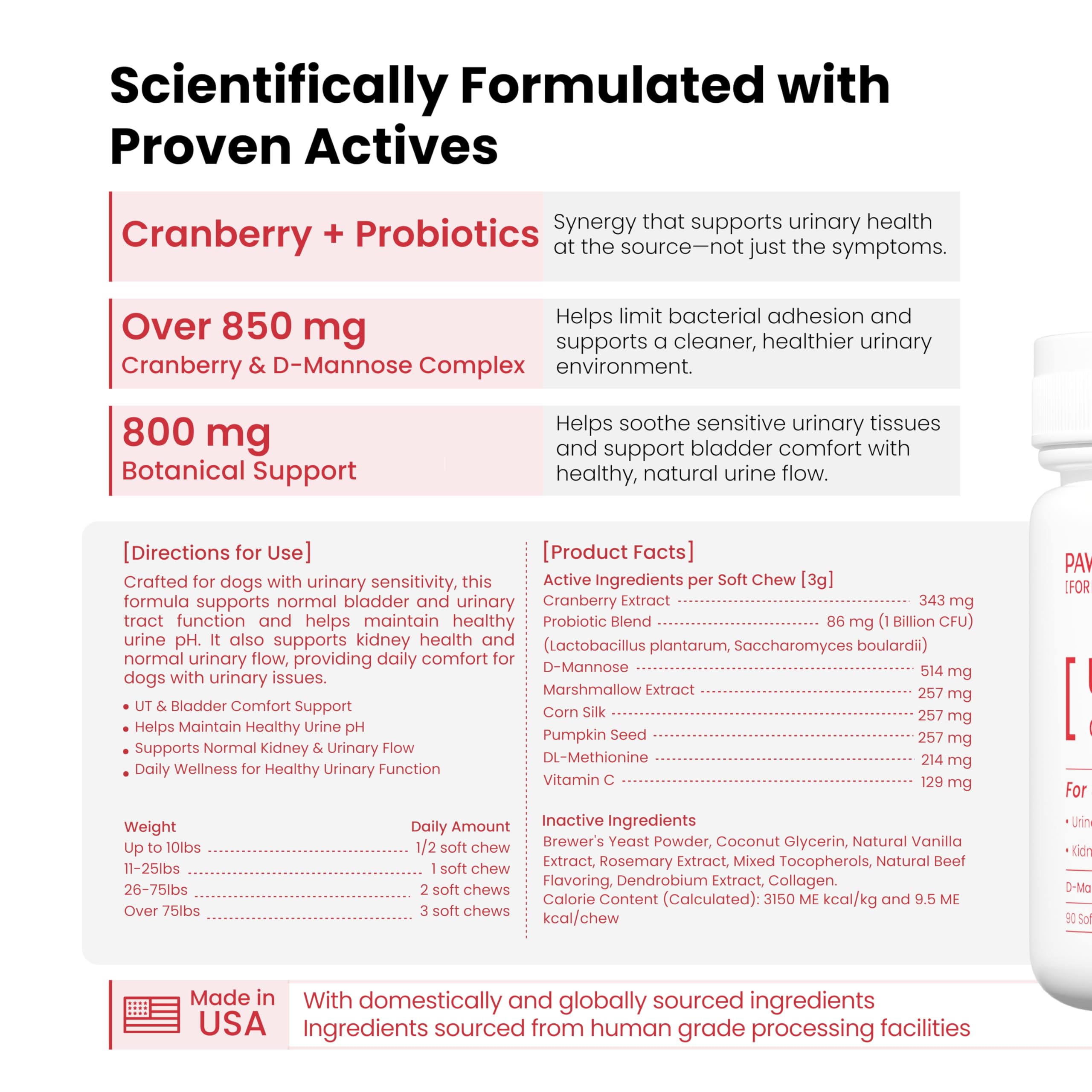 PAWPULSE FORMULA chien adulte recevant friandise, soutien de la routine