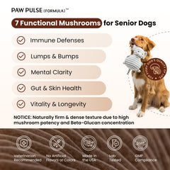 PAWPULSE FORMULA focus turkey tail illustrant ingrédients fonctionnels