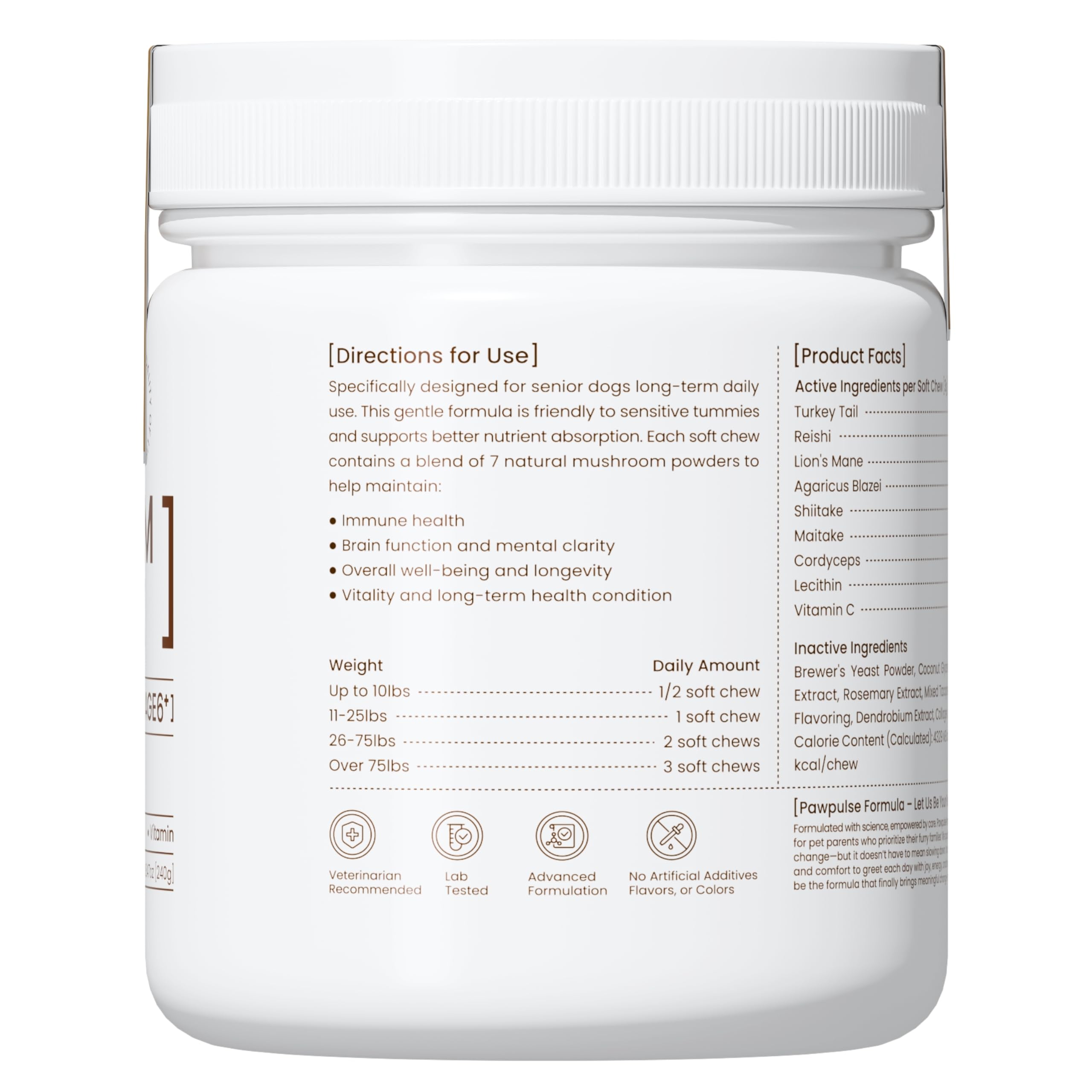 PAWPULSE FORMULA chien sénior en promenade, soutien vitalité