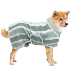 PawSailor peignoir vert L face montrant protection complète