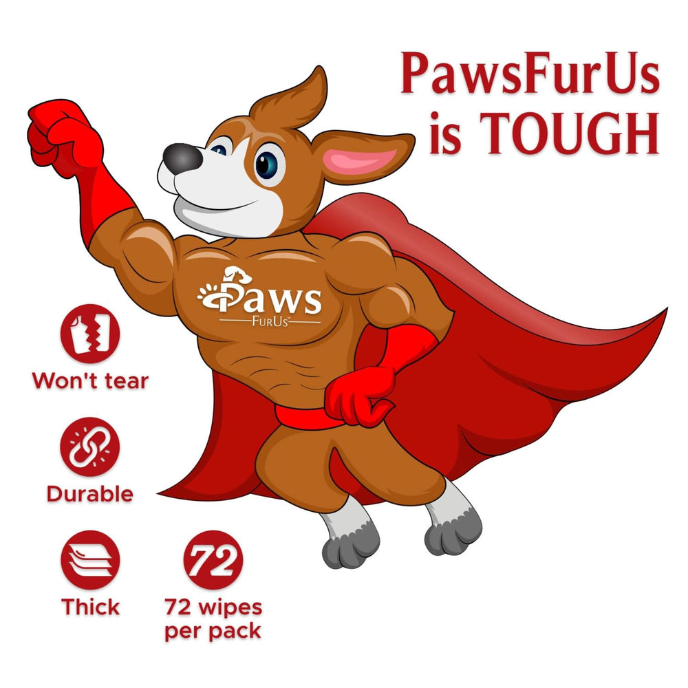 Étiquette PawsFurUs détaillant ingrédients naturels et absence de sulfates