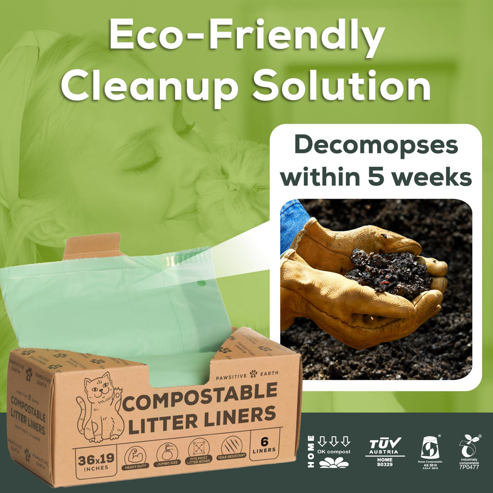 Pawsitive Earth liner installé dans un bac facilitant le nettoyage