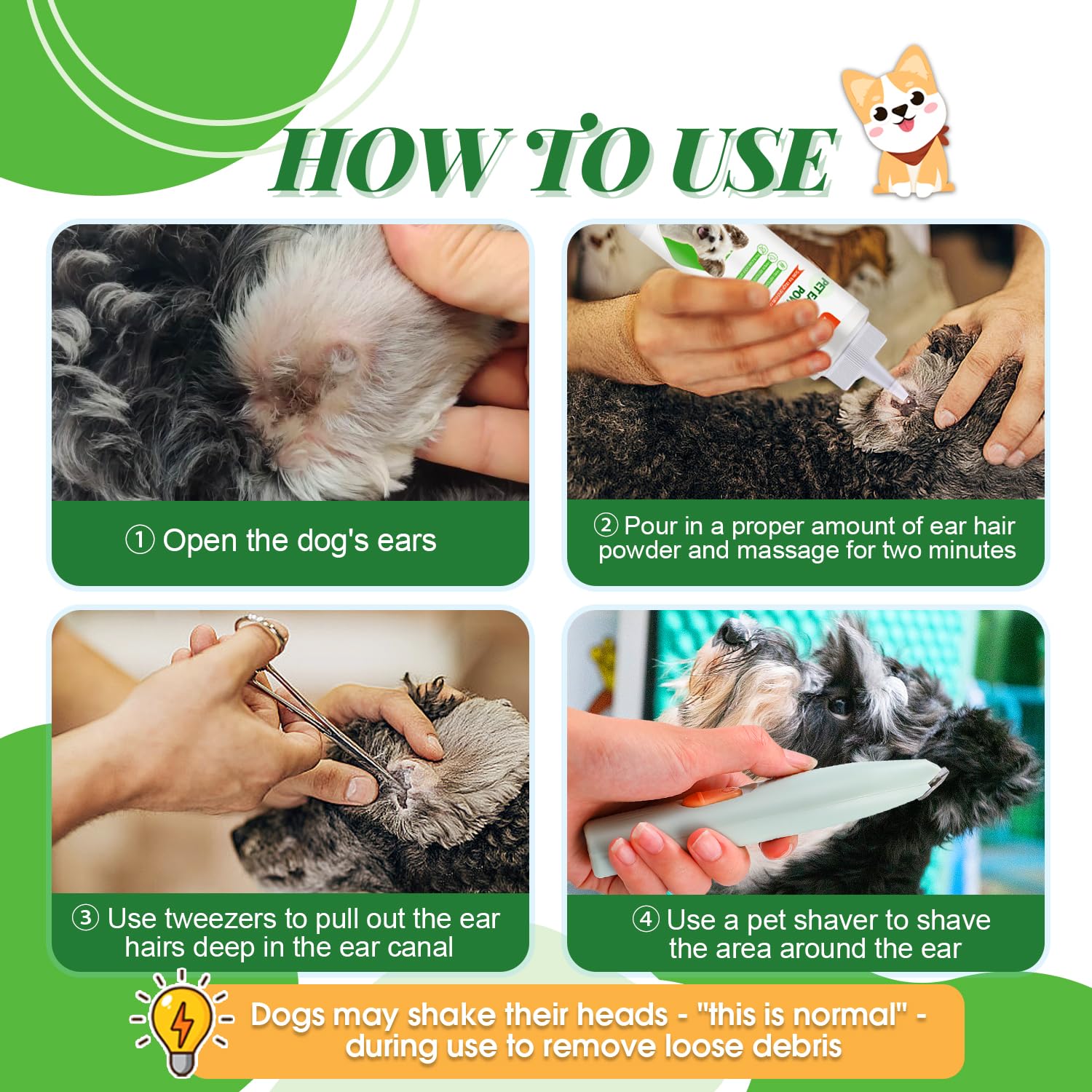 Pawsitive Vibes détails brosse et huile montrant nettoyage apaisant après le soin