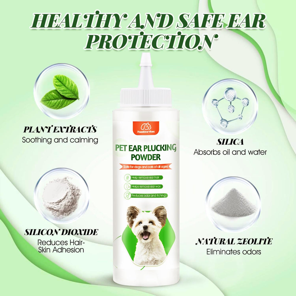 Pawsitive Vibes poudre 30 g pot ouvert illustrant la texture fine pour un séchage délicat