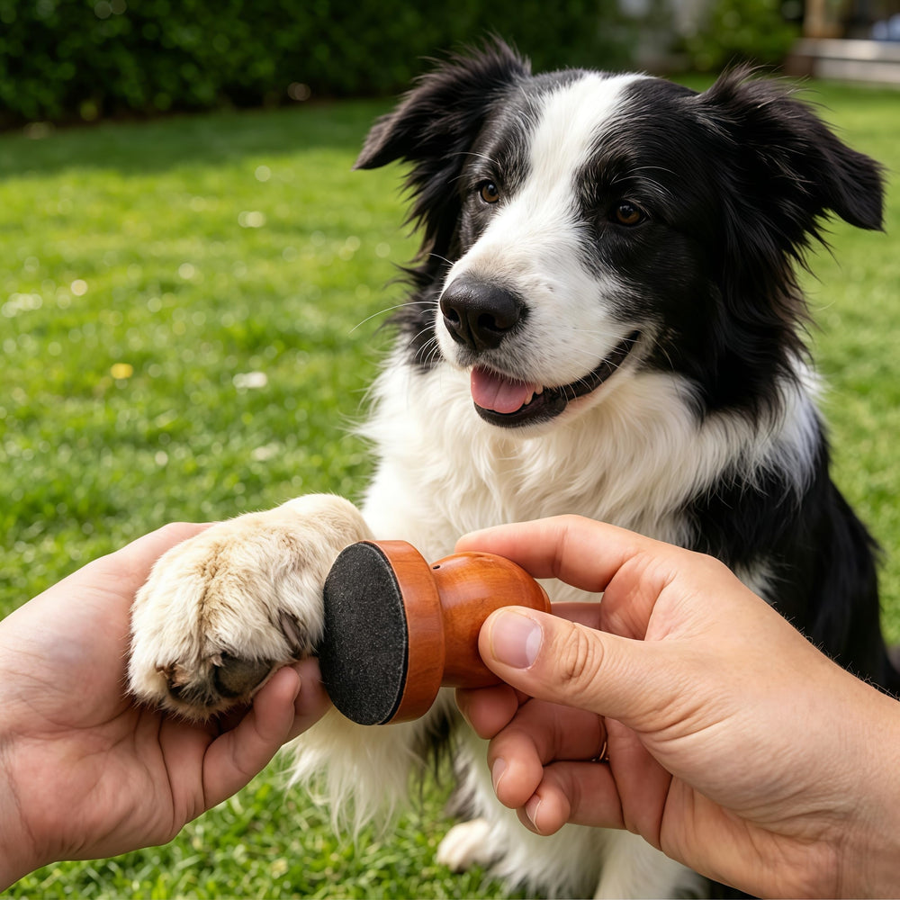 Pawsmooth comparaison taille avec une main pour visualiser l'encombrement