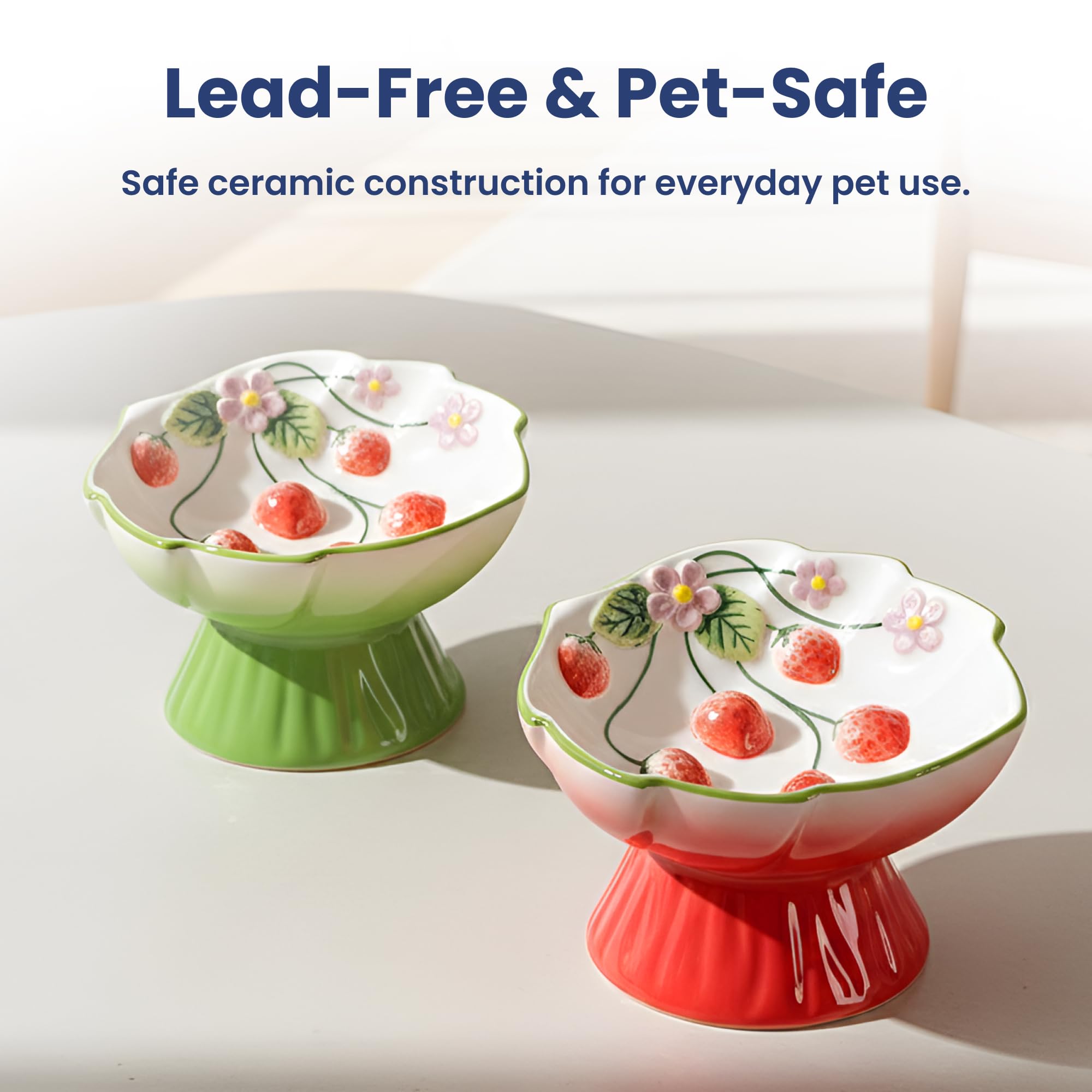 PAWSPIK bol motif fraises décoratif apportant charme et fonctionnalité