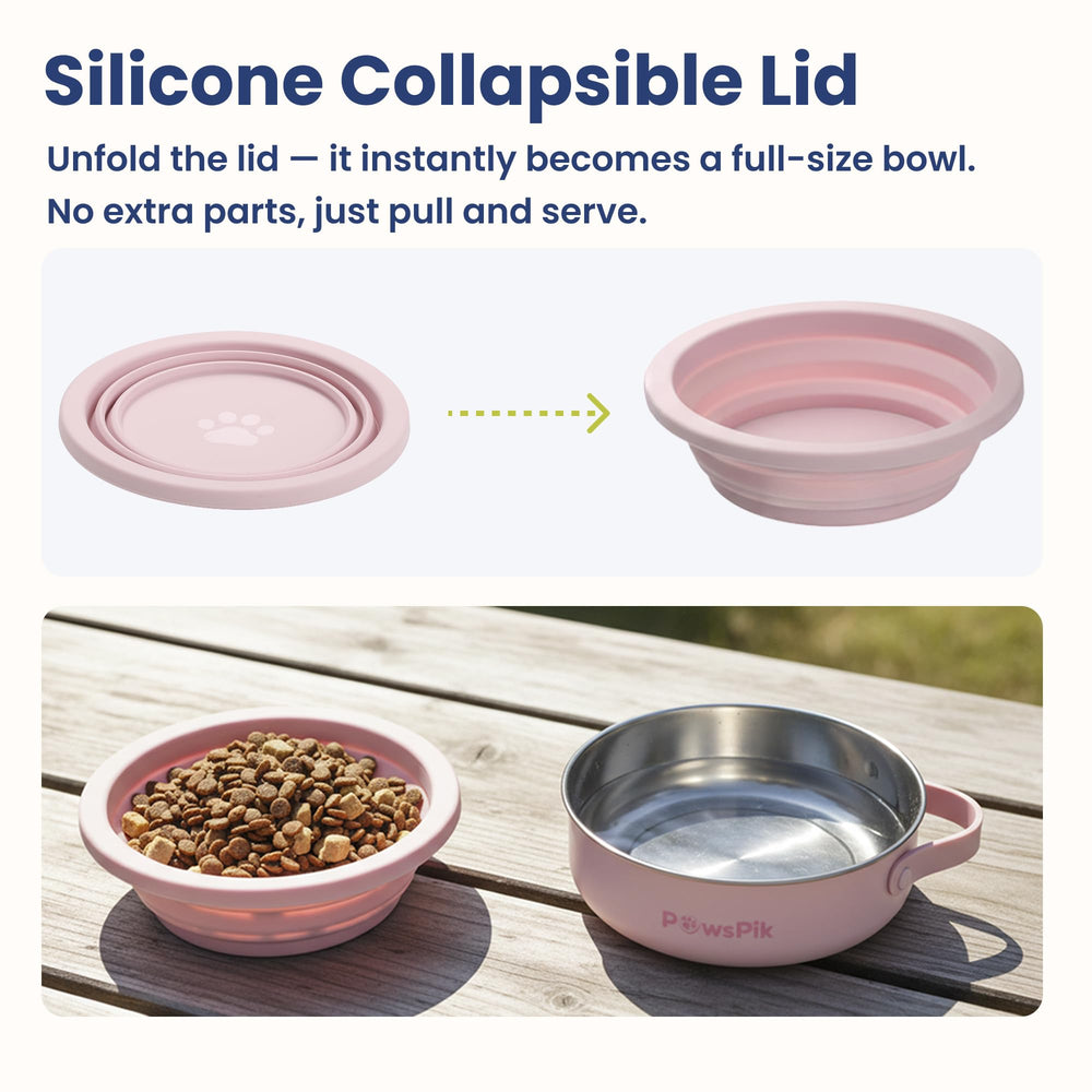 PawsPik gamelle repliée à plat pour gain de place