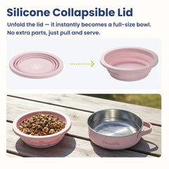 PawsPik gamelle repliée à plat pour gain de place