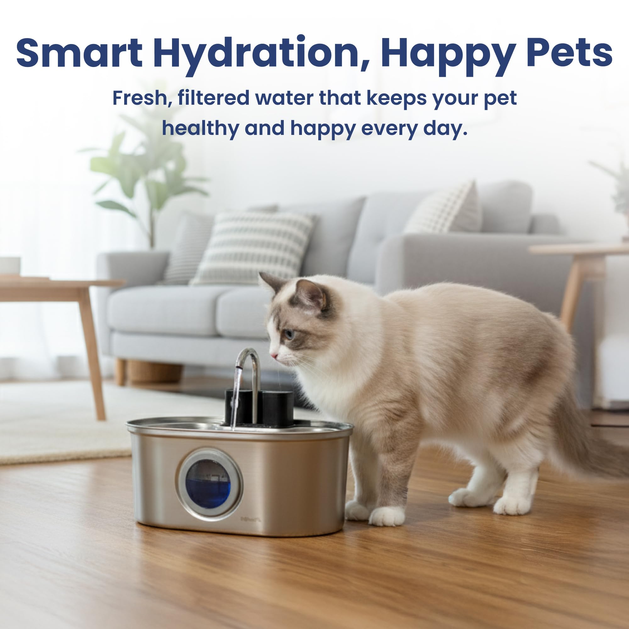 PawsPik chat buvant de la fontaine, favorise hydratation régulière