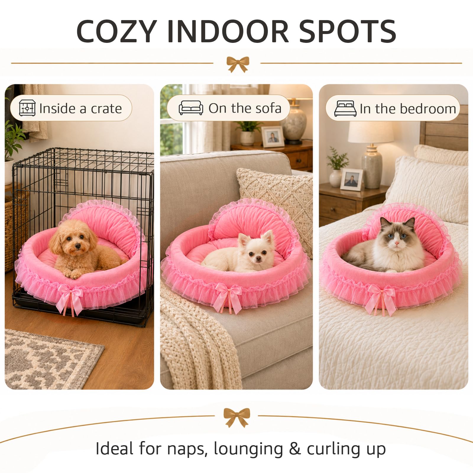 pawstrip lit rose dans salon apportant touche chaleureuse