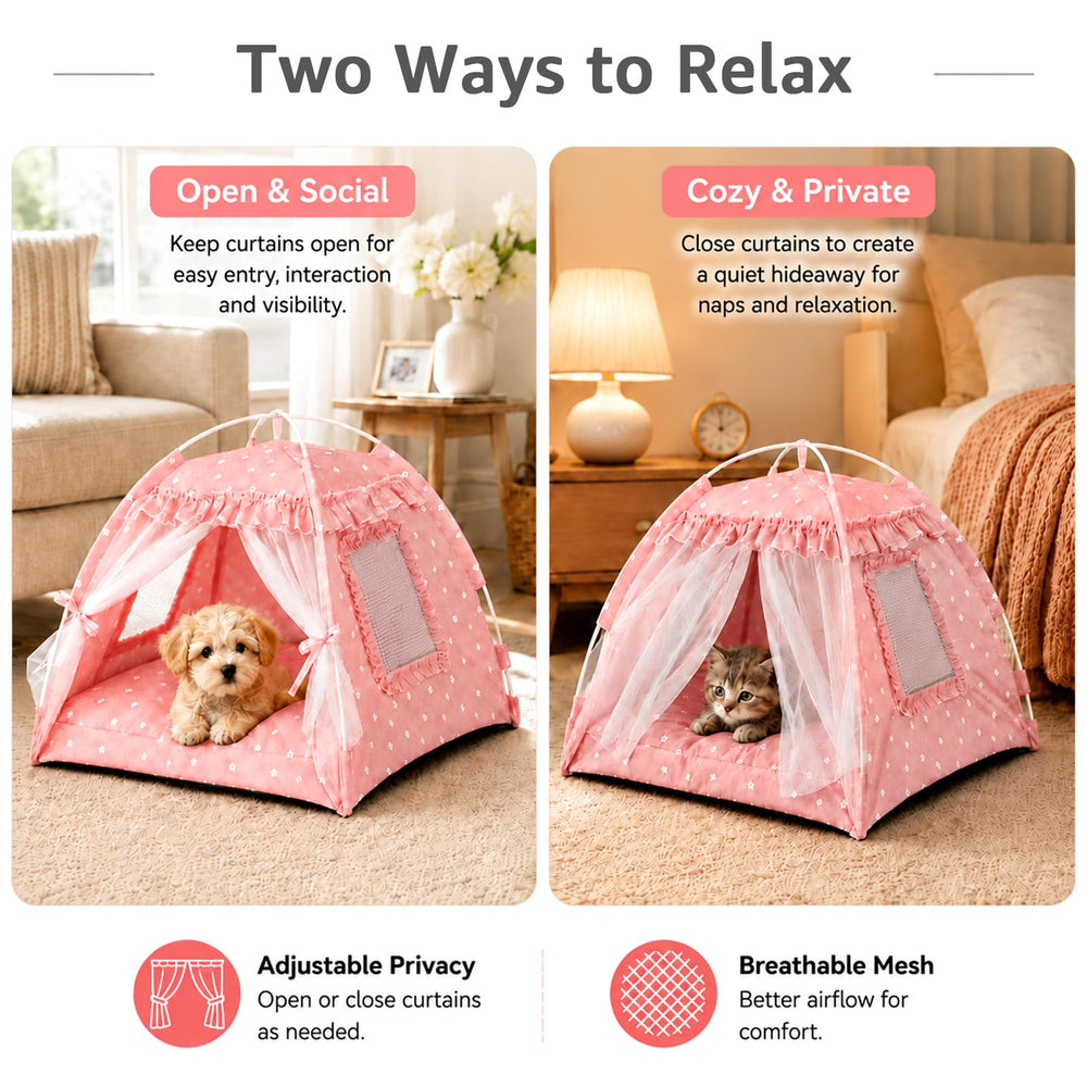pawstrip tente pliée prête au rangement, gain de place pratique