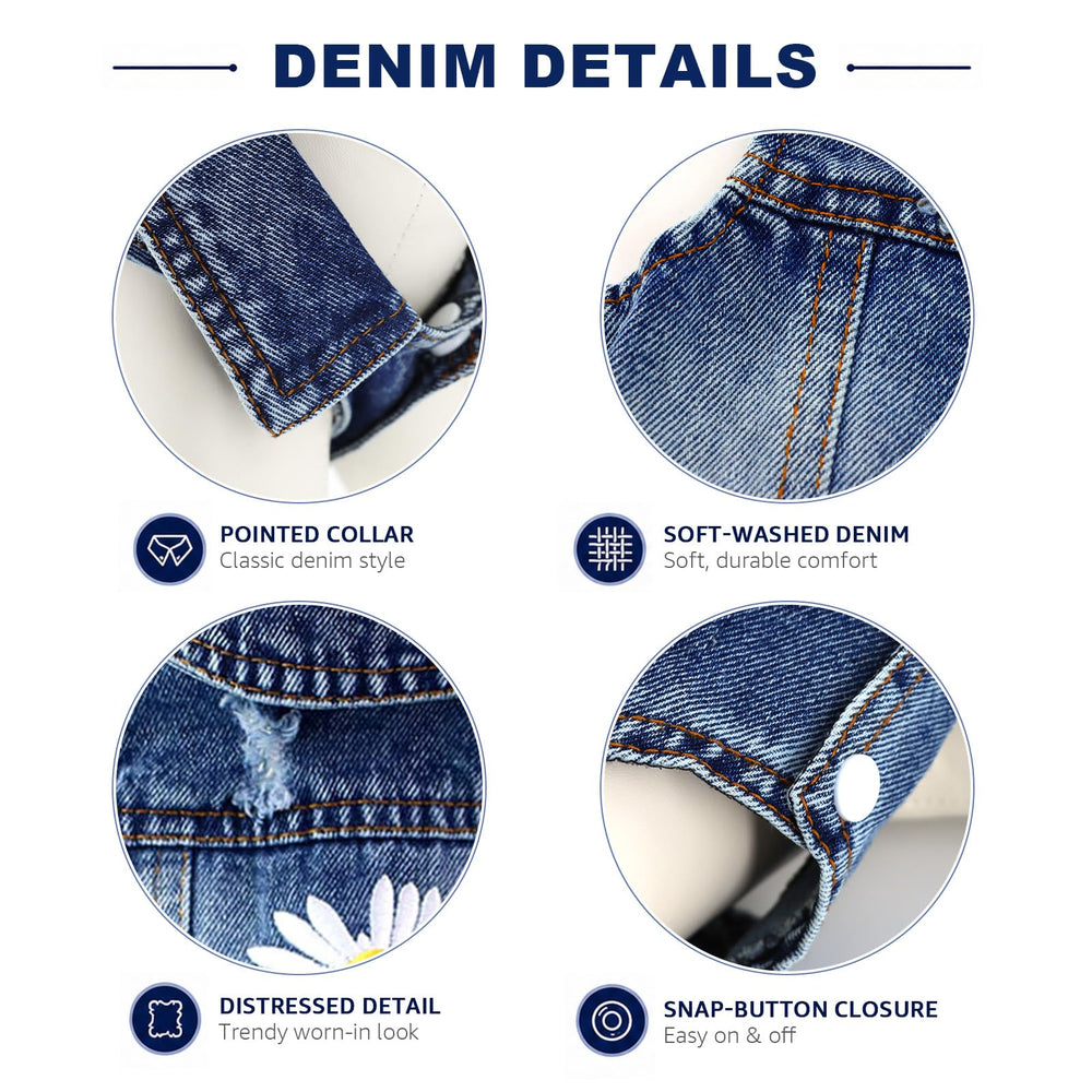pawstrip veste en jean chiot porte en promenade pour style et protection
