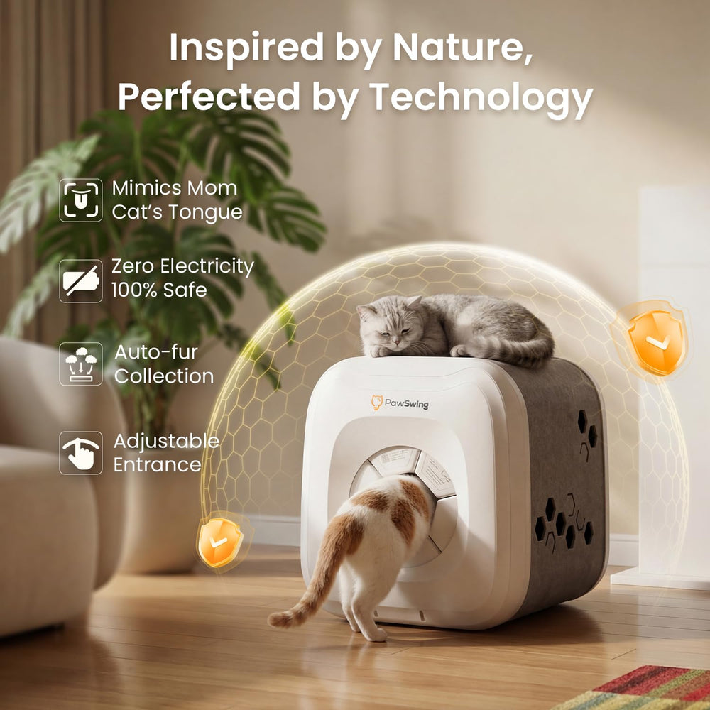 PawSwing Neo étiquette de brevet soulignant la technologie unique