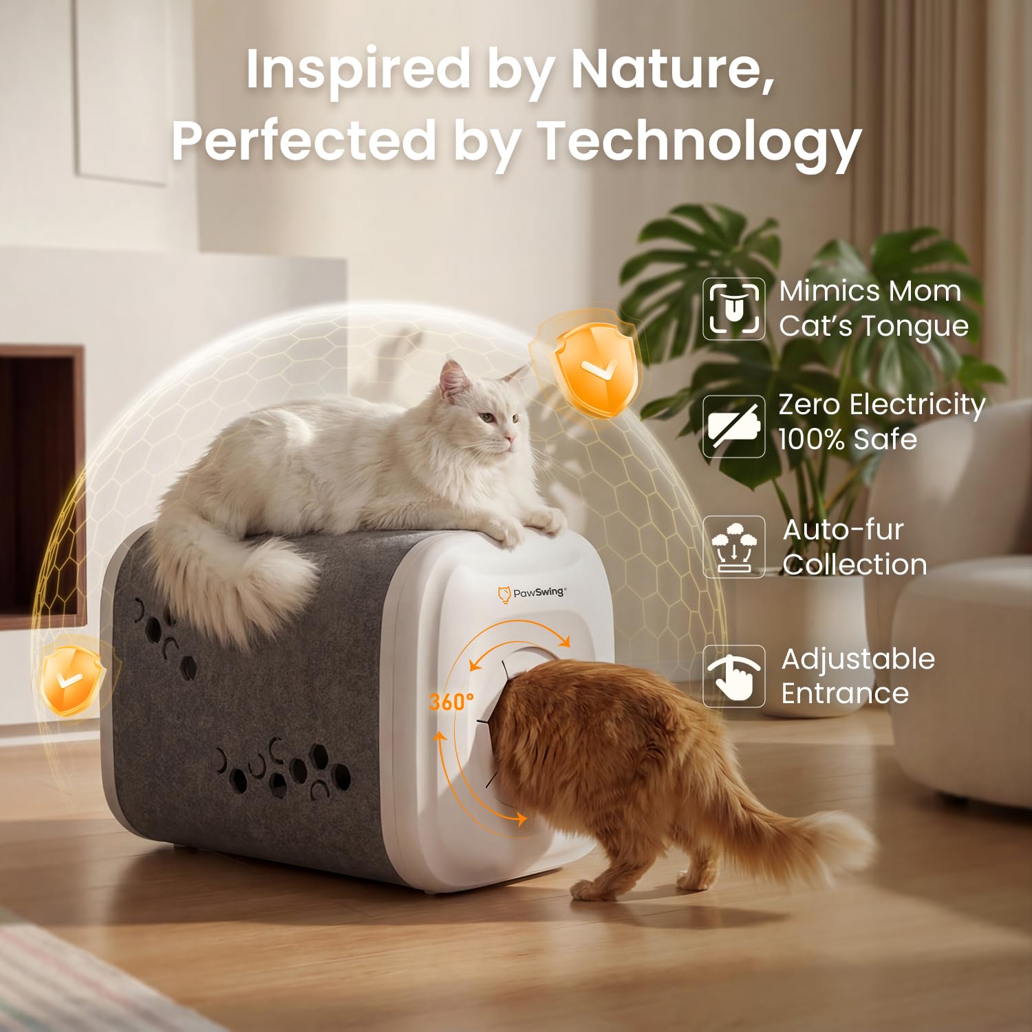 PawSwing Neo Plus démontage du feutre pour nettoyage simple et rapide