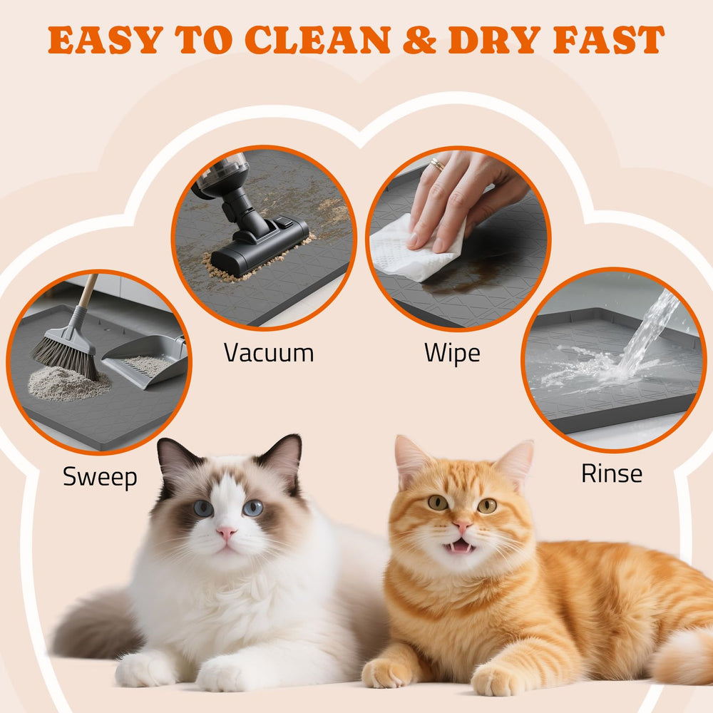 Pawtners tapis sous le robinet lors d'un rinçage, nettoyage rapide et hygiénique