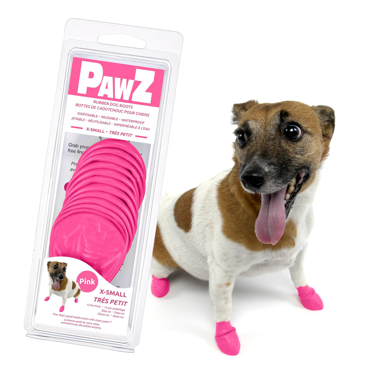 Protex PawZ emballage avant pack de 12 montrant contenu et praticité