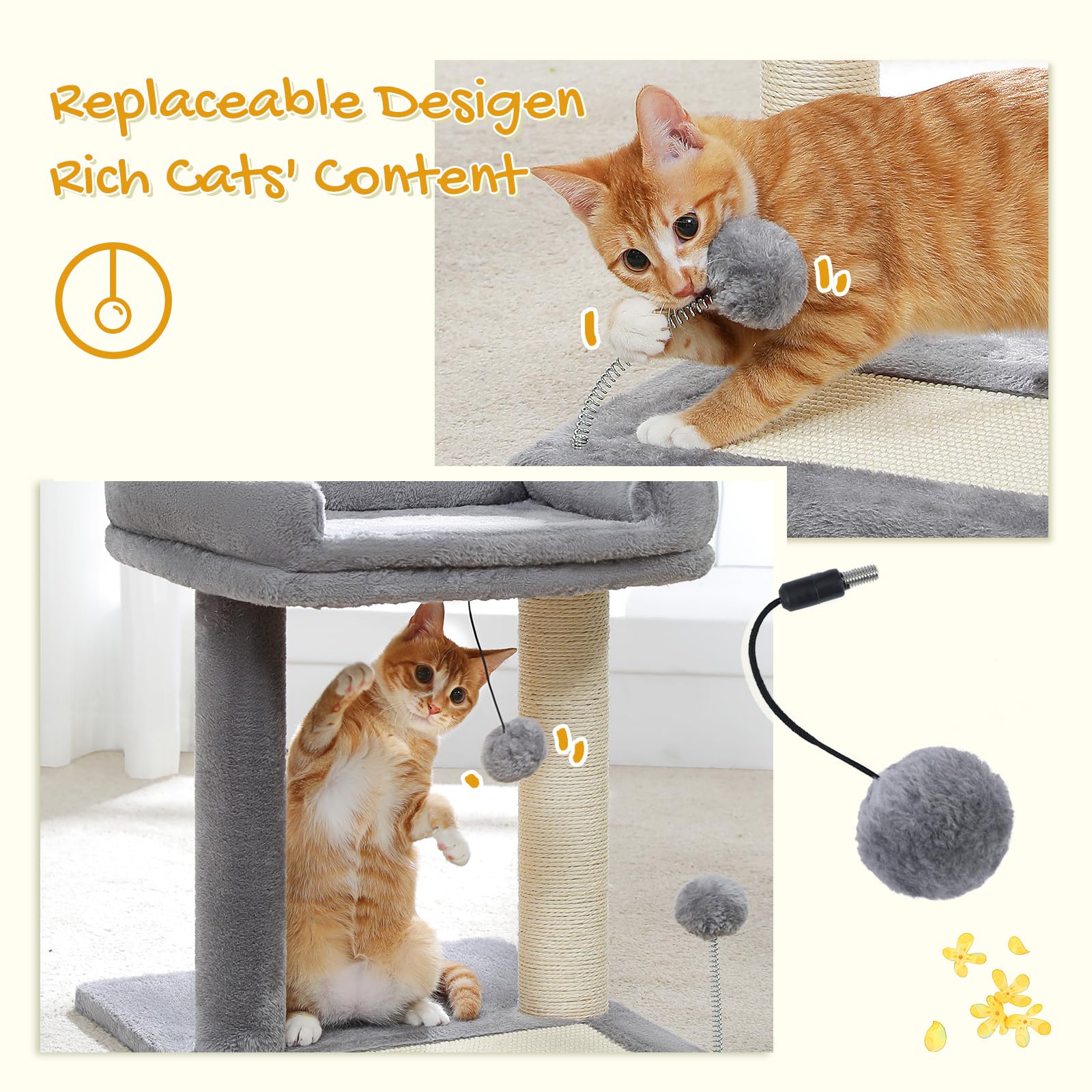 PAWZ Road balle suspendue en peluche stimulant le jeu et l'agilité