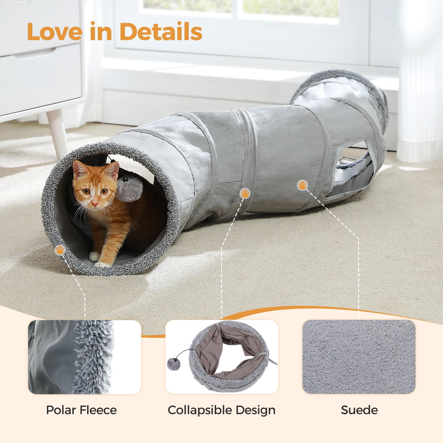 PAWZ Road tunnel replié pour un rangement compact et transport facile